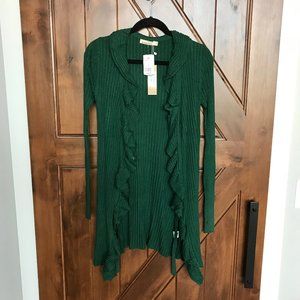 Ruffle Sweater Cardigan
